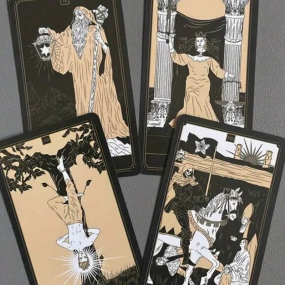 Wyspell Tarot Gold and Black 78 Cards NWT - Picture 3 of 5